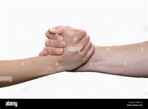 Two Hands Clasped Together Stock Photo Alamy