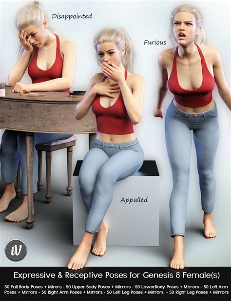 Iv Expressive And Receptive Poses For Genesis 8 Females Daz3d下载站