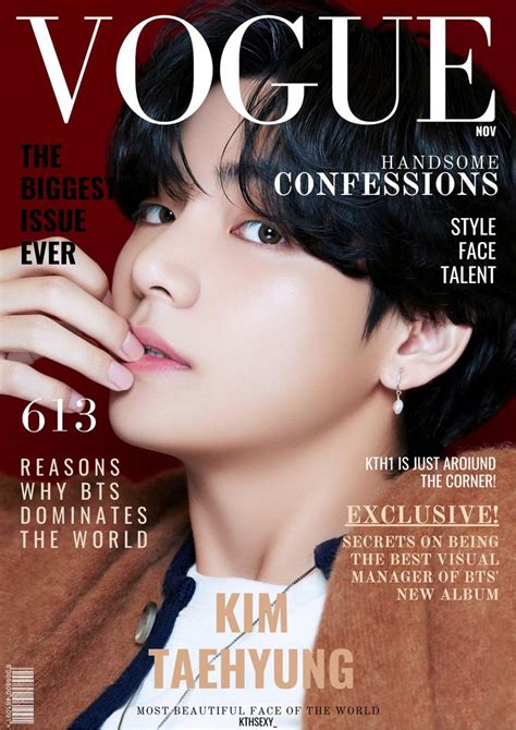 Bts V Vogue Most Beautiful Faces Taehyung Editing Pictures