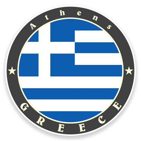 2 X 10cm Greece Athens Vinyl Sticker Decal Laptop Car Travel Luggage