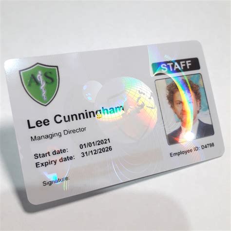 Plymouth Custom Employee Id Cards Hologram Holographic Photo Plastic