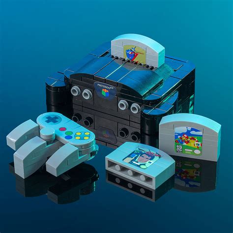 Pretendo 64 Custom Classic Video Game Console Set The Brick Show Shop