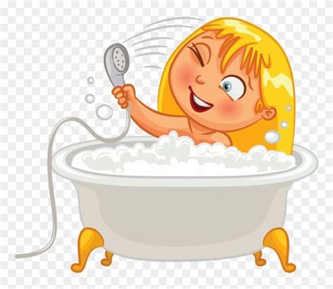 Clip Art Kid Bath Time Bathing Clipart Free Transparent PNG Clipart Images Download