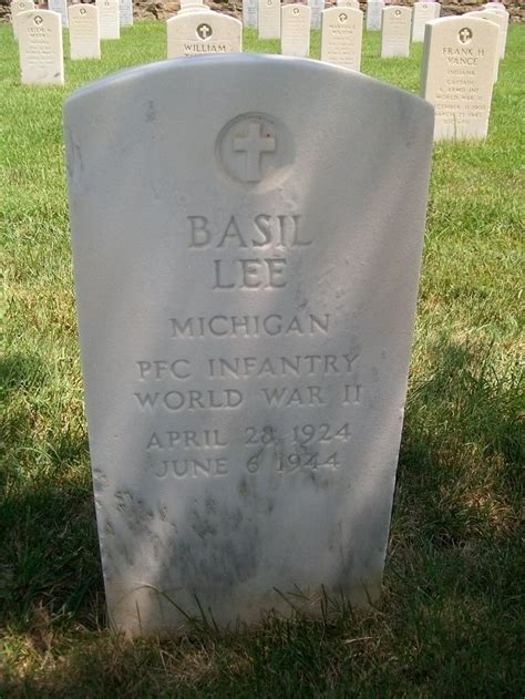 116th Infantry Regiment Roll Of Honor Pfc Basil Lee