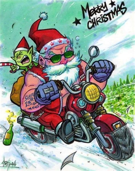 Biker Merry Christmas Motorcycle Christmas Christmas Artwork