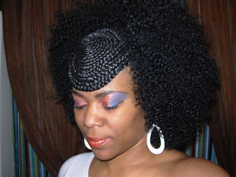 A sew in that you can wear a half up or half down style with. Raymona hairstyles with wigs natural sew in with braids ...