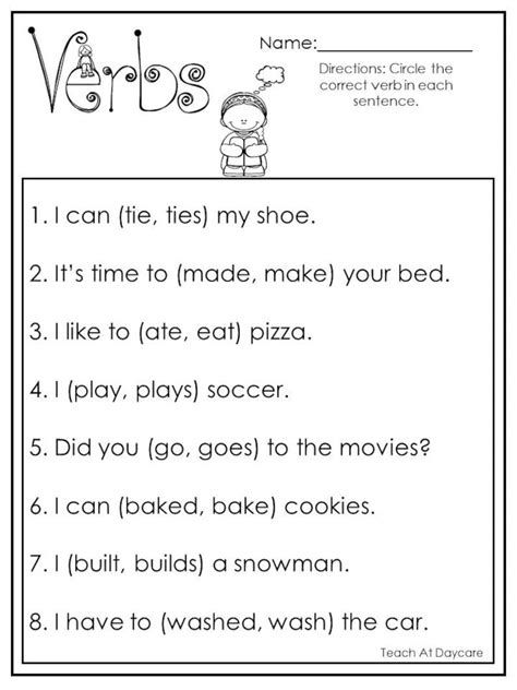 Nouns And Verbs Worksheets 1st Grade Reading Worksheets Summer