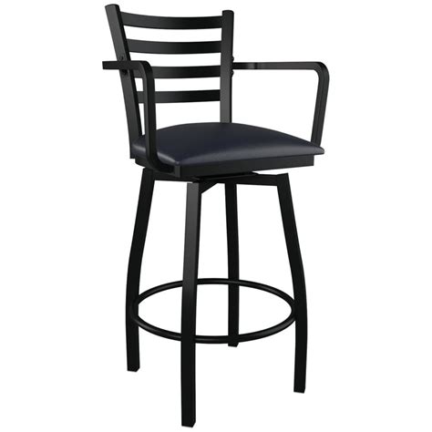 Metal bar stools set of 4 counter height barstool stackable barstools 24 inch indoor outdoor patio bar stool home kitchen dining stool backless bar chair. Swivel Ladder Back Metal Bar Stool with Arms