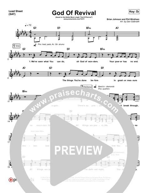 God Of Revival Choral Sheet Music Pdf Praisecharts Choral Bethel