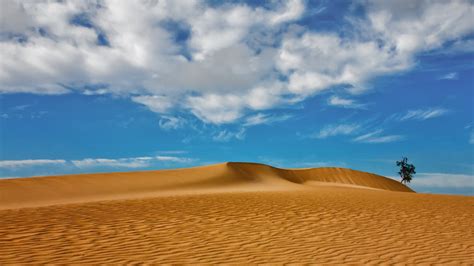 Desert Landscape Dune Sand Clouds Canary Islands Wallpapers Hd