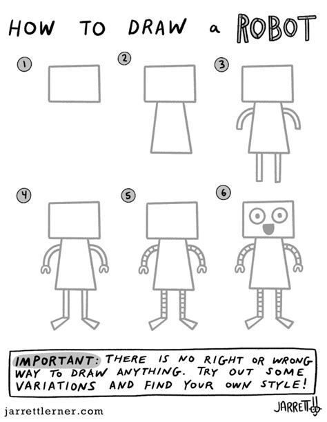 How To Draw A Robot Jarrett Lerner