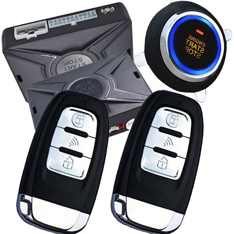 Remote Engine Start Car Alarm System Pke Car Alarm Rfid Smart Key Lock