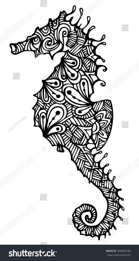 Download Zentangle style seahorse vector | Hände zeichnen, Zeichnen ...