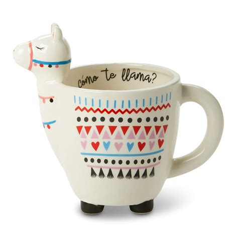 Votum Large Cute Handmade Llama Mug 186oz White Ceramic Coffee Cup