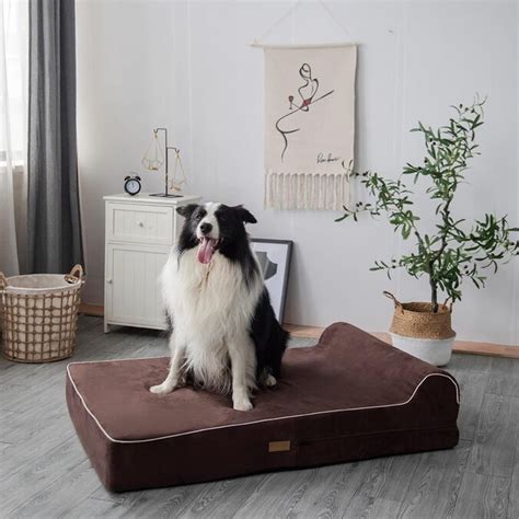 Kopeks Brown Suede Rectangular Dog Bed For Extra Large In The Pet