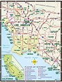 Mapa de LA zona de los angeles california - Mapa de la zona de Los ...