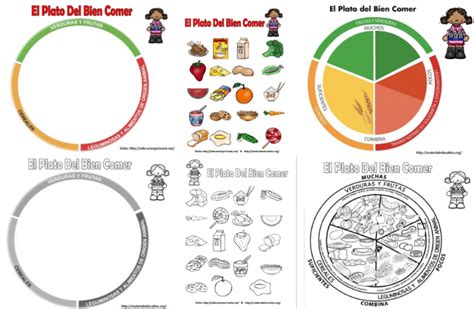 El Plato Del Bien Comer Para Armar Colorear Y Explicar Educaci N