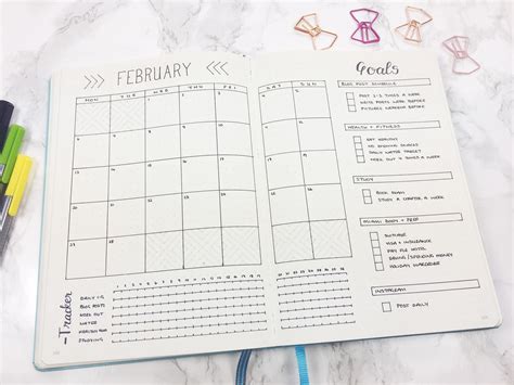 February Set Up And Template Kate Louise