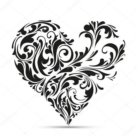 Abstract Floral Heart Love Concept Stock Vector Image By ©file404