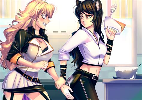 Yang Xiao Long And Blake Belladonna Rwby Drawn By Bakki Danbooru