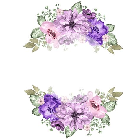 Purple Flower Watercolor Png Moveless 2
