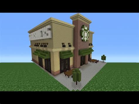 In this video i show you how to make a town house! Minecraft Tutorial: How To Make A Starbucks | Doovi