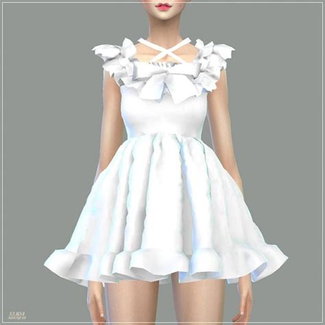 Sims4 Marigold Pure Doll Dress Sims 4 Downloads