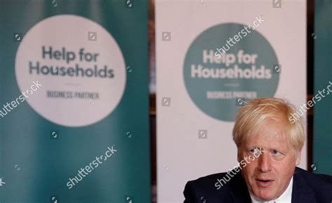Britains Prime Minister Boris Johnson Holds Editorial Stock Photo