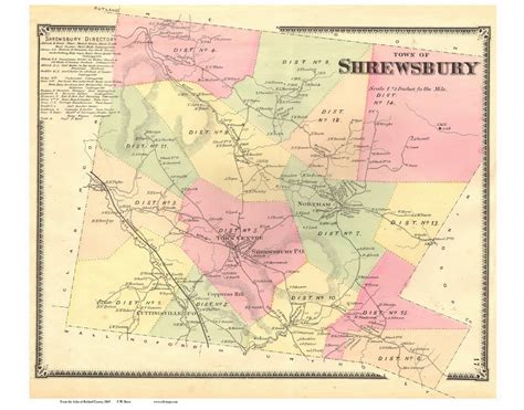 Shrewsbury Vermont 1869 Old Town Map Reprint Rutland Co Old Maps