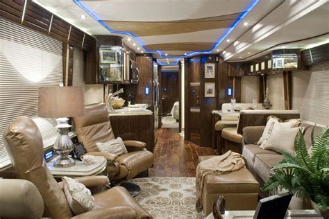 Inside Of The Big Tour Bus Luxury Rv Living