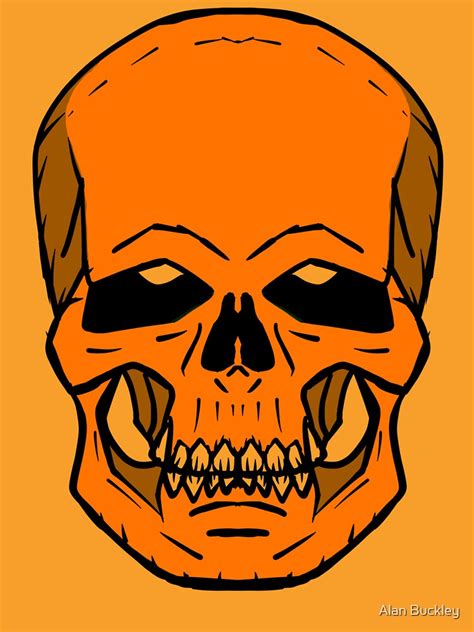 Orange Skull T Shirt By Luggs Redbubble