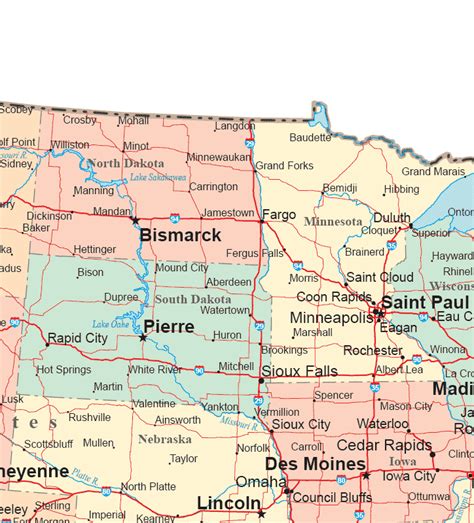 Map Of Minnesota And Iowa Draw A Topographic Map