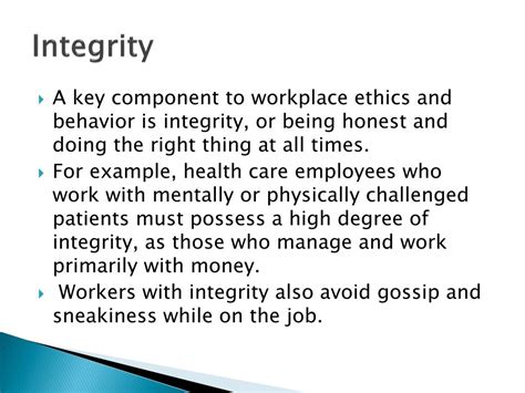 Ppt Ethics In The Work Place Powerpoint Presentation Free Download