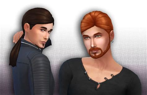Mystufforigin Ponytail Low Conversion For Men Sims 4 Hairs