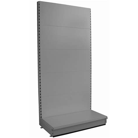 S50 Starter Wall Bay Plain Back Panels 57cm Deep Base Silver Choi