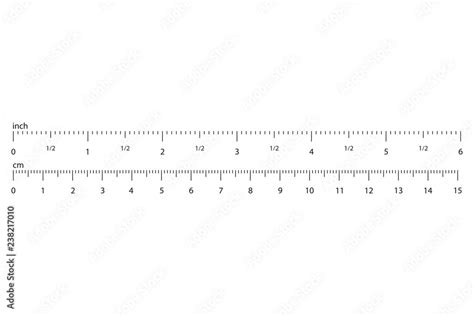 Metric Imperial Rulers Scale For A Ruler In Inches And Centimeters