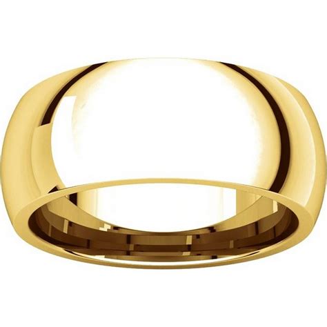 Pearl wedding band womens gold wedding bands moissanite wedding bands white jade wedding bands brushed silver wedding band high polishing rose gold tungsten carbide ring for 8mm men women wedding band with black meteorite inlay dome band comfort fit cx200609. XH123838E 18K Yellow Gold 8mm Comfort Fit Wedding Band