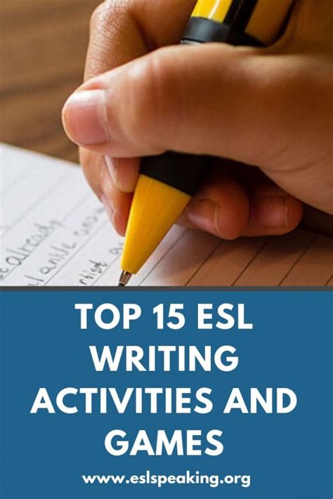 Esl Writing Exercises Games Activities And Lesson Plans