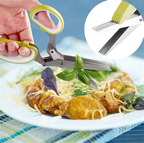 New Orblue Culinary Herb Scissors Multi Blade Shredder