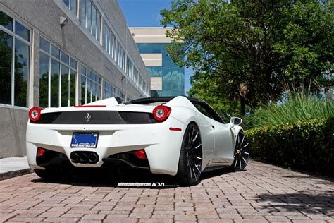 I've cried to white ferrari more times than i want to admit it's *the* mention not *a* mention but w/e. White Ferrari 458 Spider on Stunning ADV.1 Wheels - GTspirit