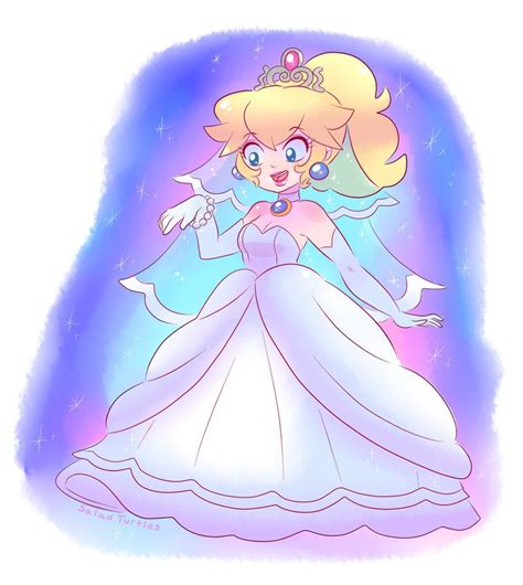Wedding Dress Princess Peach By Saladturtles Peach Wedding Dress