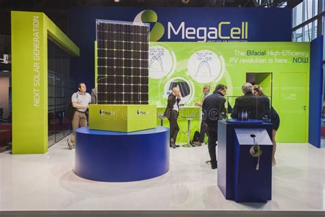 Solar Panels On Display At Solarexpo 2014 In Milan Italy Editorial