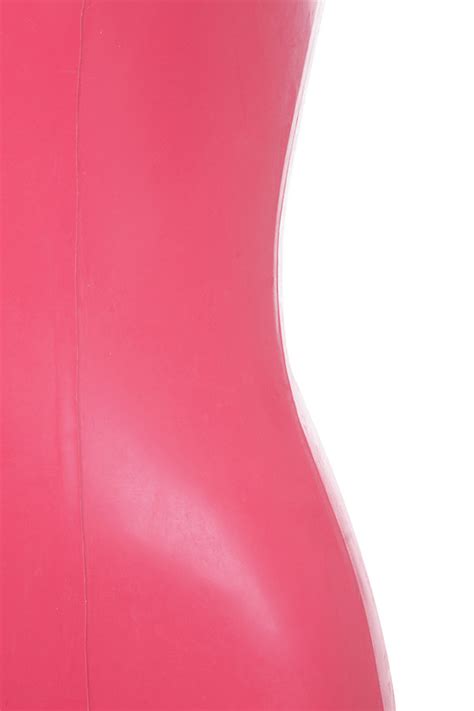 Clothing Bodycon Dresses Livana Bubblegum Pink High Neck Latex Dress