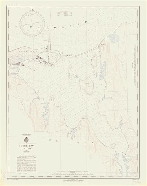 Lake Ontario Great Sodus Bay Map 1940 Hullspeed Designs