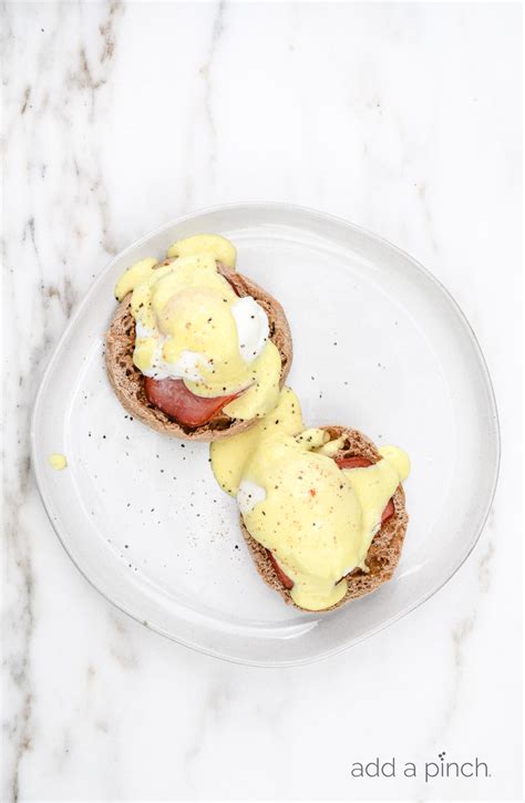 Eggs Benedict Recipe Toasted English Muffins Topped With Ham Bacon