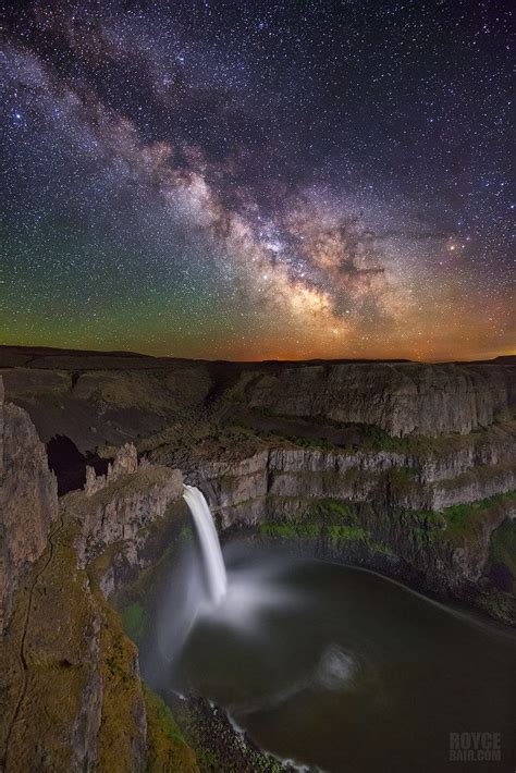 Milky Way Over Palouse Falls Nightscape Photography Night Landscape