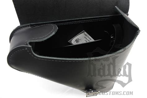 Harley Dyna Left Side Black Solo Bag Saddlebag Dl031 Badandg Customs Ebay