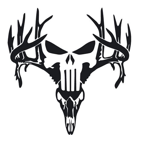 Punisher Hunting Dead Head Deer Skull Decal Punisher Hunting Dead