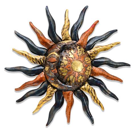 My sun face plaque is created from my original wood carving. MEXICAN METAL WALL ART -SUN & MOON-INDOOR & OUTDOOR | eBay