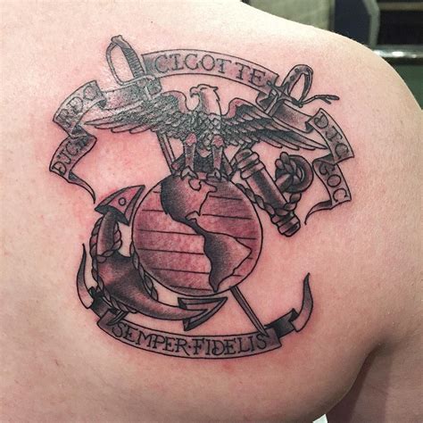 Military, limiting officers to only four visible tattoos in their physical training uniform. 75 Cool USMC Tattoos - Meaning, Policy and Designs (2019)